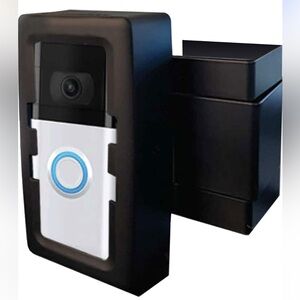 DoorbellBoa Anti-Theft Door Mount For Ring & Other Video Doorbells (Black)